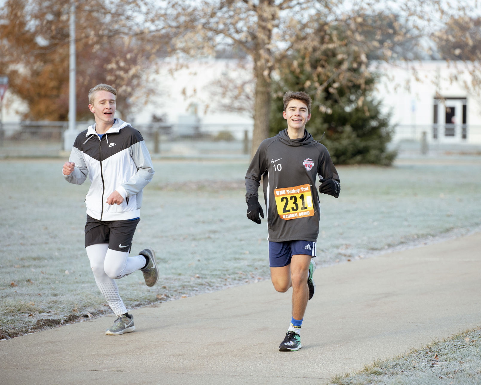 Two of the 1,140 runners